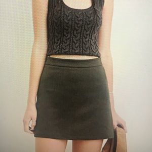 Zippered Grey Skater Dress